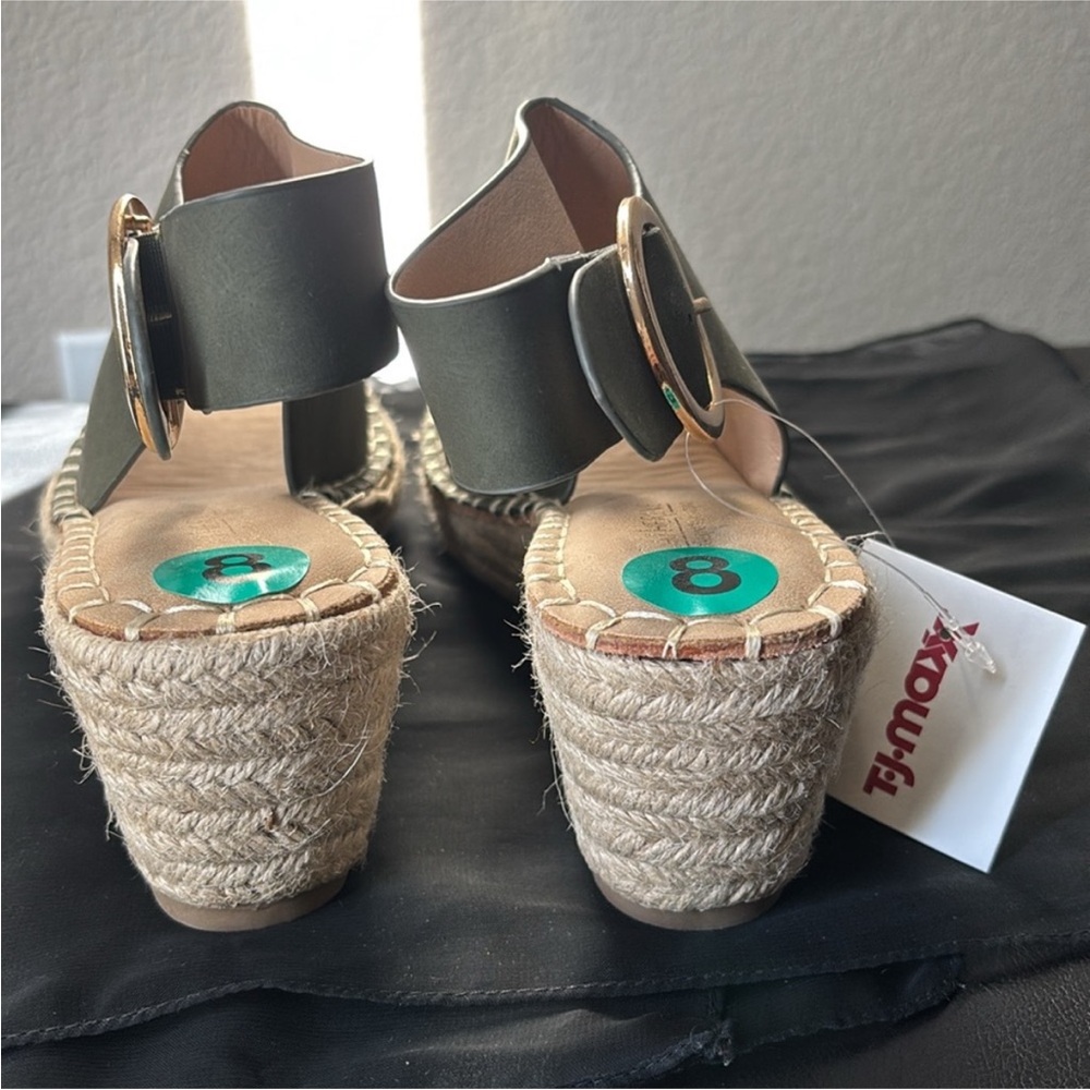 Catherine Malandrino Olive Espadrille Wedges